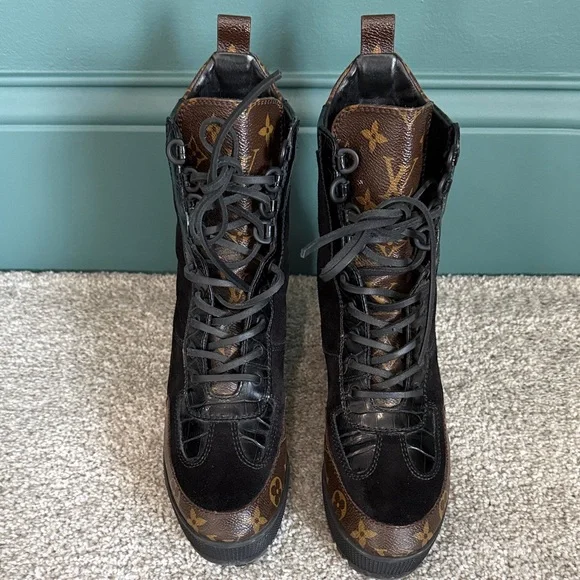 Louis Vuitton Laureate Desert Platform Boots Women’s sz 8 100% Authentic - Picture 6 of 9